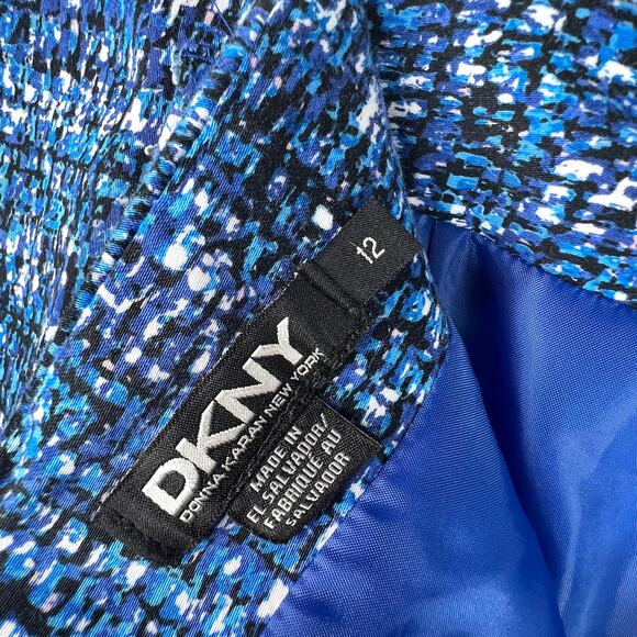 DKNY Blue Patterned Pencil Skirt 12 - Picture 6 of 10
